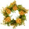Northlight Peony, Daisy and Mixed Autumn Foliage Artificial Floral Fall Harvest Wreath - 24"